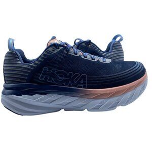 Hoka One One Women's Bondi 6 10D Wide Running Shoes 1019272 MIDP Navy